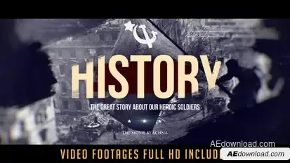 History Trailer + Video Footages Video Displays template preview