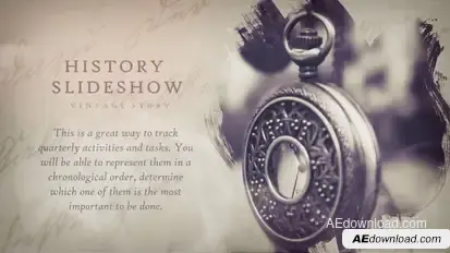 History Vintage Slideshow Video Displays template preview
