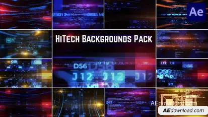 HiTech Backgrounds Pack for After Effects Elements template preview