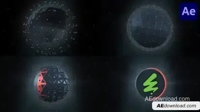 HiTech Futuristic Ball for After Effects Logo Stings template preview