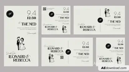 Hogan Modern Wedding Invitation Openers template preview