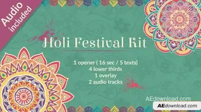 Holi Festival of Colors Kit Openers template preview