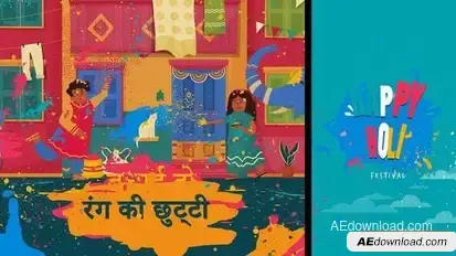 Holi Intro Openers template preview
