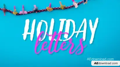 Holiday Letters Titles template preview
