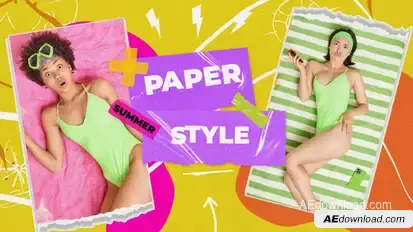 Holiday Travel Summer Paper Collage Opener Openers template preview