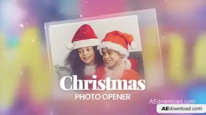 Christmas Photo Opener — Glass Frames Style Openers template preview