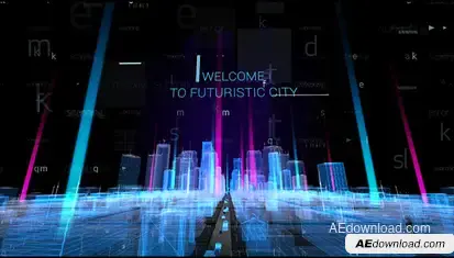 Hologram City Titles Titles template preview