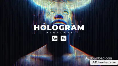 Hologram Overlays Elements template preview