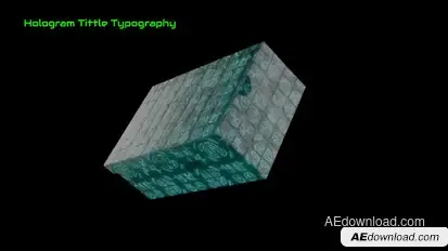 Hologram Title Typography Product Promo template preview