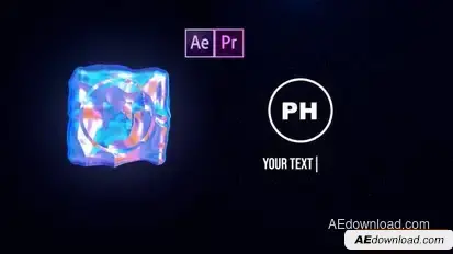 Holographic Clean Logo Reveal Logo Stings template preview