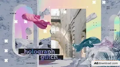 Holographic Glitch Opener Openers template preview