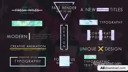 Holographic Materials Pack Titles template preview