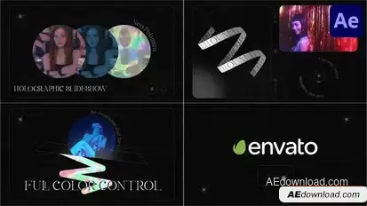 Holographic Slideshow for After Effects Openers template preview
