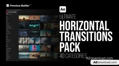 Horizontal Transitions Pack Elements template preview