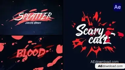 Horror Blood Splatter Opener [After Effects] Openers template preview