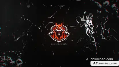 Horror Glitch Intro Logo Stings template preview