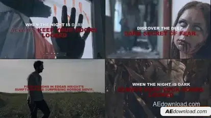 Horror Minimal Trailer Openers template preview