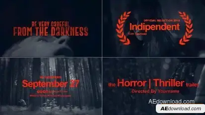 Horror | Thriller - Movie Trailer Openers template preview