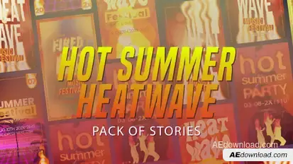 Hot Summer Heatwave Stories Product Promo template preview