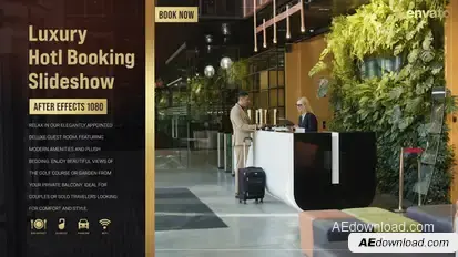 Hotel Booking Slideshow Video Displays template preview