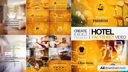Hotel Fact-sheet Showcase Video Displays template preview
