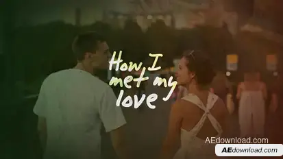 How I Met My Love - Slideshow Video Displays template preview
