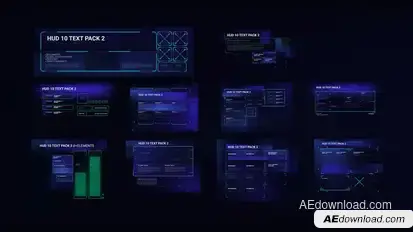 HUD 10 TEXT PACK 2 Titles template preview