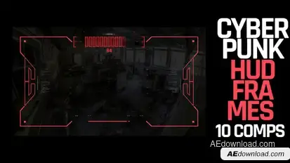 HUD Cyberpunk Frames Elements template preview