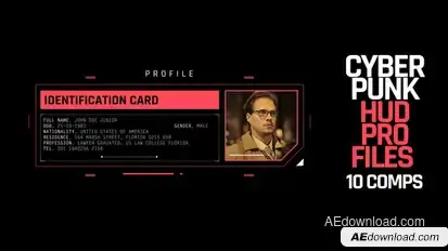 HUD Cyberpunk Profiles Elements template preview