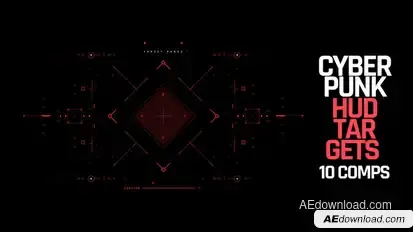 HUD Cyberpunk Targets Elements template preview