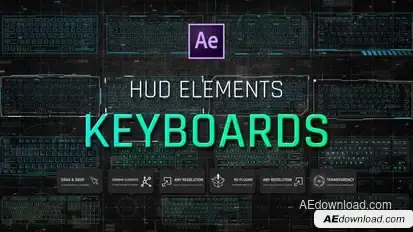 HUD Elements Keyboards Elements template preview