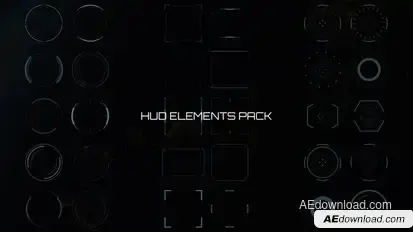 HUD Elements Pack Infographics template preview