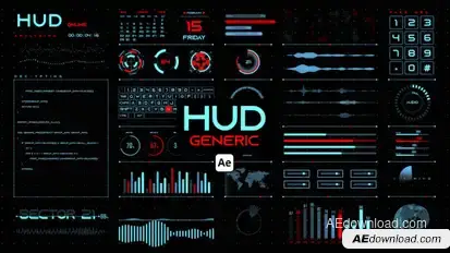 HUD Generic for After Effects Infographics template preview
