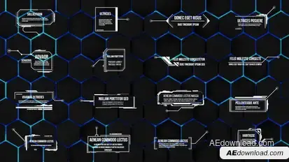 Hud Glass Call Outs Pack Infographics template preview