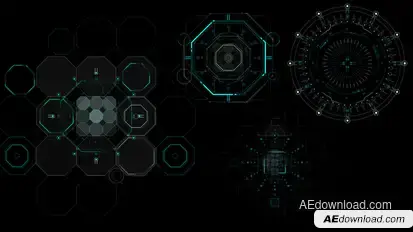 HUD Info Gadgets 5 Elements template preview