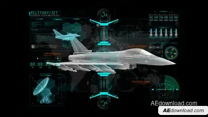 HUD Info Military Fighter Elements template preview