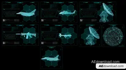 HUD Info Military Panels 2 Elements template preview