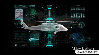 HUD Info Miltary Helicopter Elements template preview