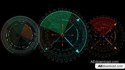 HUD Info Radars Elements template preview
