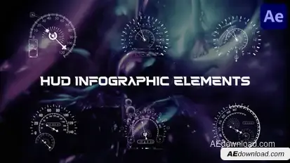 HUD Infographic Elements for After Effects Elements template preview
