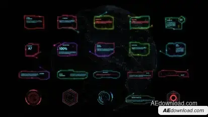 HUD Interface | After Effects Titles template preview