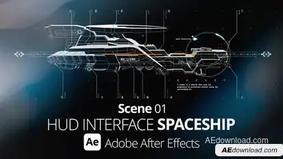 HUD Interface Spaceship 01 Ae Elements template preview