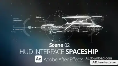 HUD Interface Spaceship 02 Ae Infographics template preview