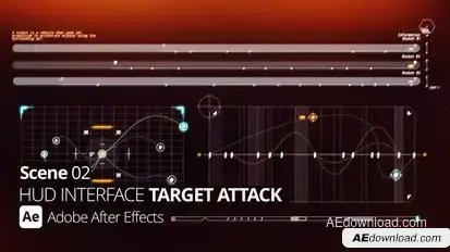 HUD Interface Target Attack Ae 02 Infographics template preview