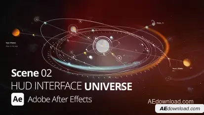 HUD Interface Universe 02 Ae Infographics template preview