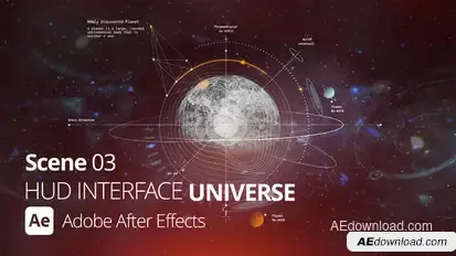 HUD Interface Universe 03 Ae Infographics template preview
