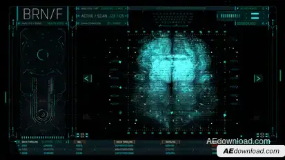 HUD Medical Brain 2 Elements template preview