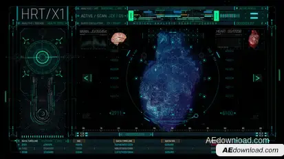 HUD Medical Heart Elements template preview