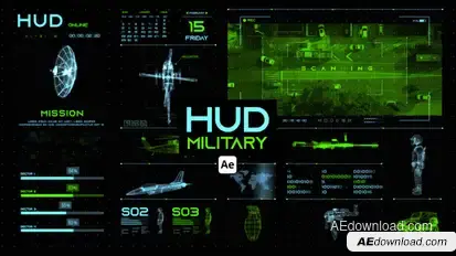 HUD Military for After Effects Infographics template preview