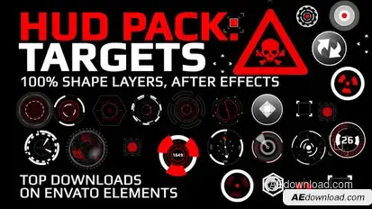 Hud Pack - Targets Infographics template preview